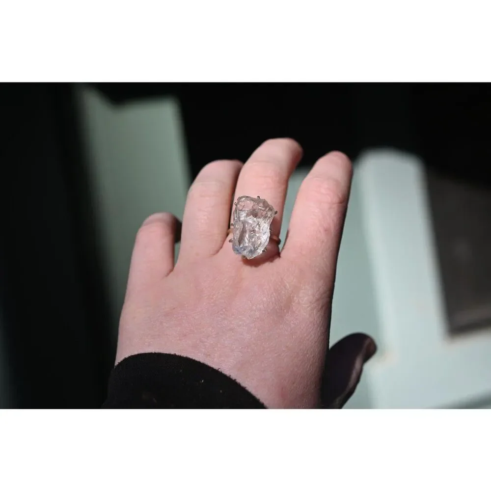 23x16x11mm or 24 carat Raw Lake County Diamond Ring